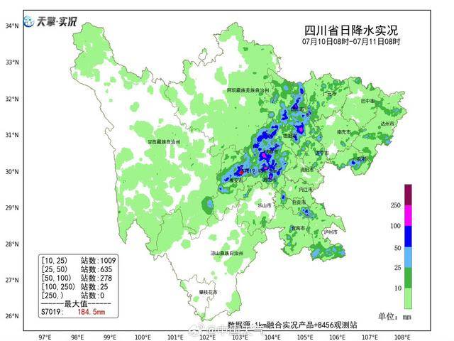 昨晚这些地方下起大暴雨！今天成都仍有阵雨或雷雨